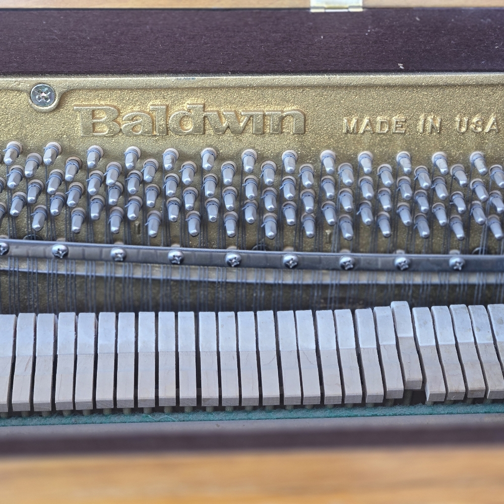 Baldwin Gold and Brown Piano Interior